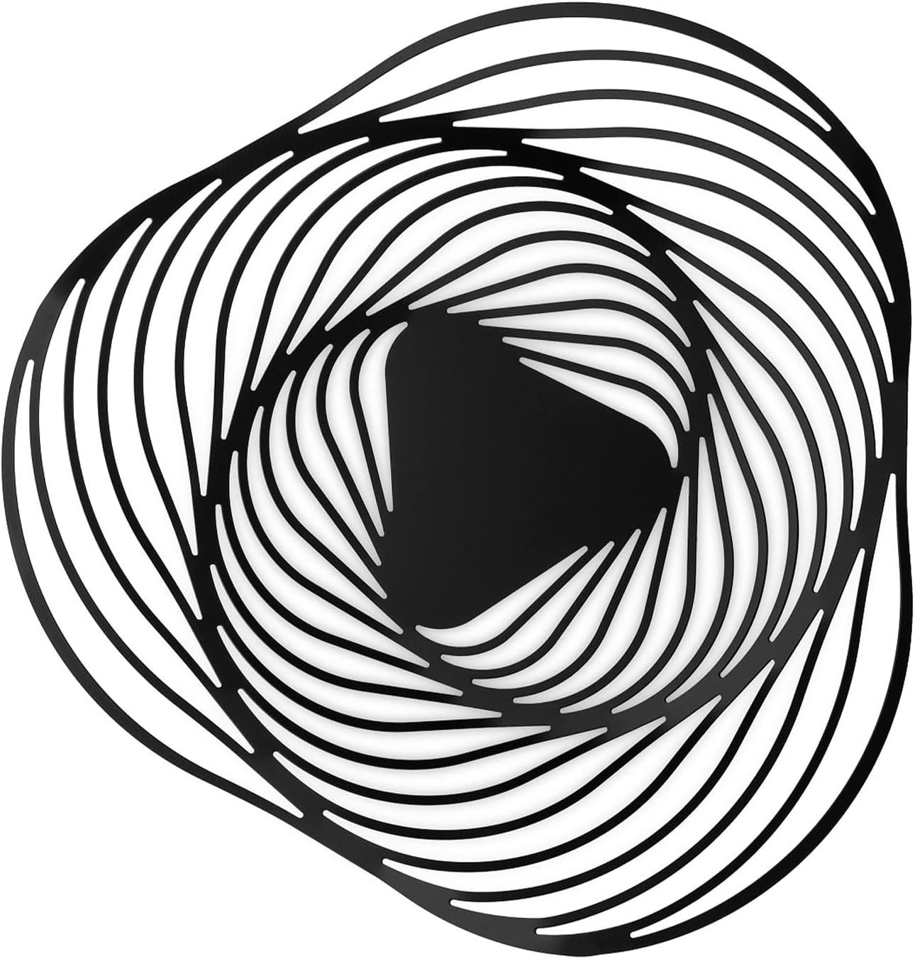 Alessi ACO03 B Trinity - Design Fruit Bowl, Steel Colored with Epoxy Resin, Medium, Black