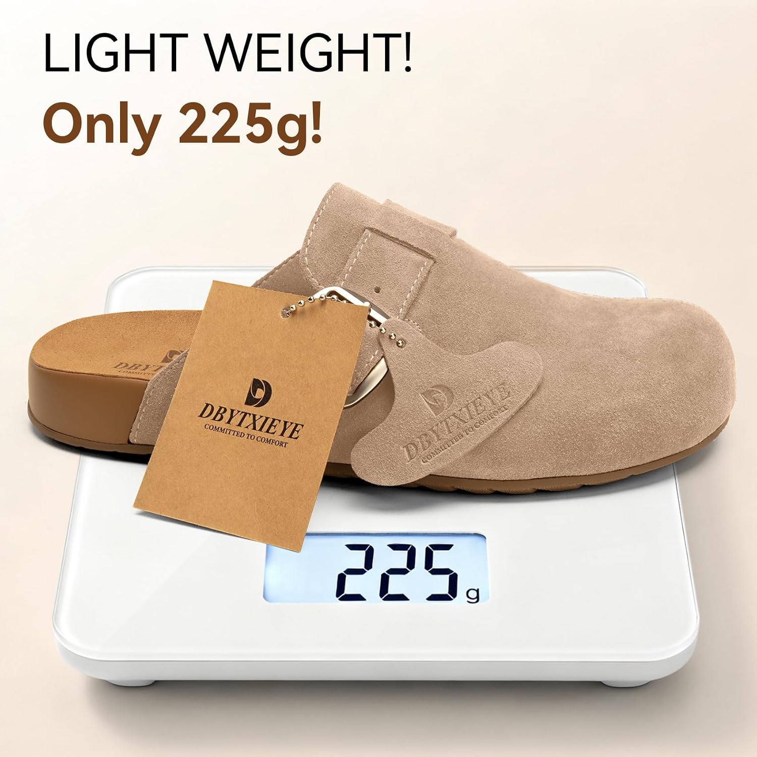 Womens Suede Clogs-Mens Genuine Leather Potato Shoes-Soft Rubber Sole Mules with Arch Support