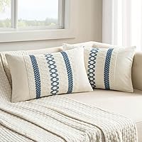 Vista 10 de MIULEE Juego de 2 fundas de almohada decorativas estilo bohemio marrón oscuro de 20 x 20 pulgadas estilo granja rústico, almohadas decorativas