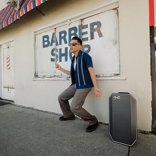 Miniatura 7 de Fender x Teufel ROCKSTER AIR 2 Altavoz Bluetooth portátil Potente sonido y graves, batería de 58 horas, fiestas y eventos, entradas de micrófono y