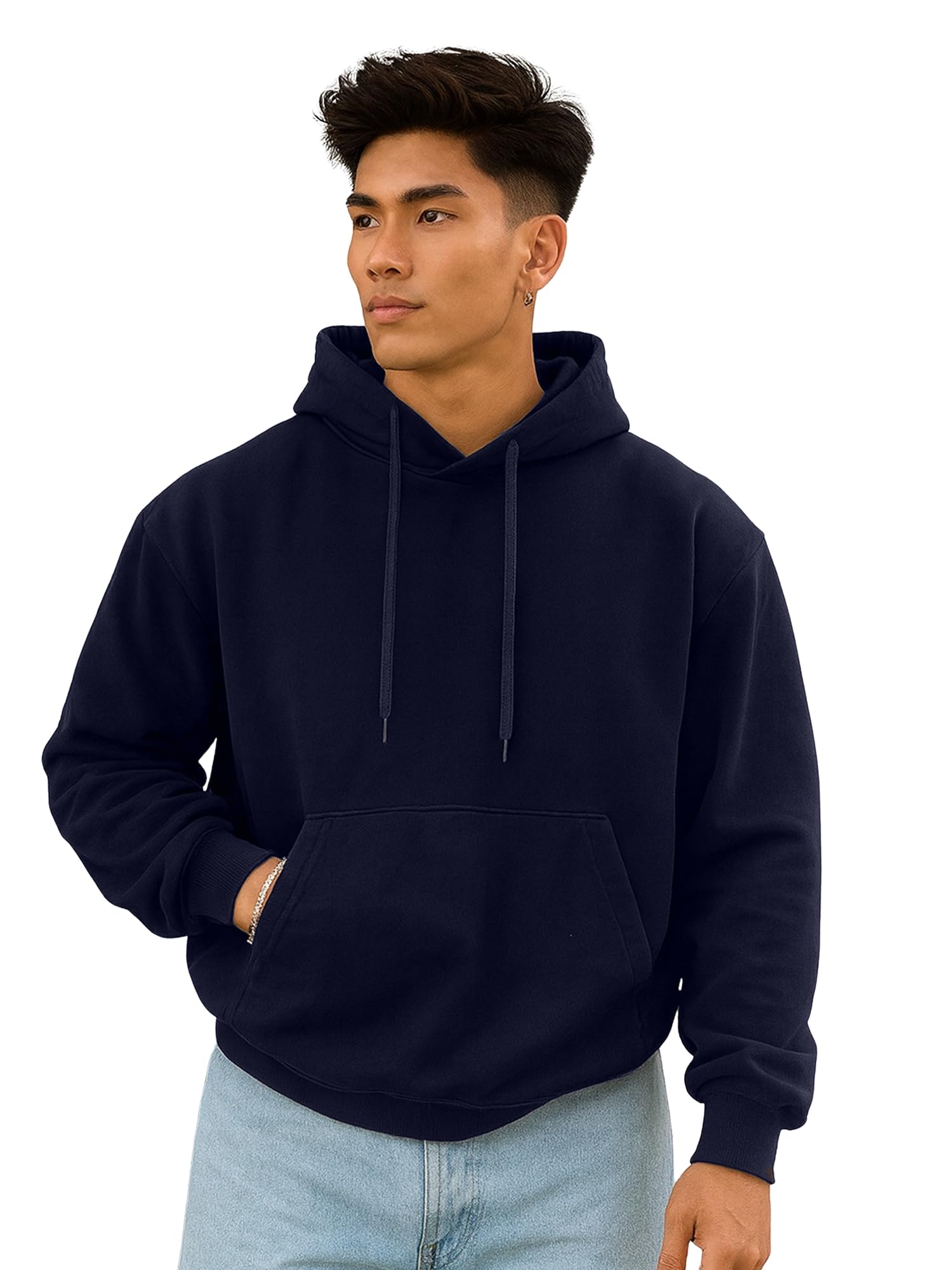 jump cuts || Mens || Solid || Hooded Neck || Full Sleeve || LoopKnit || Sweatshirt-picture-17