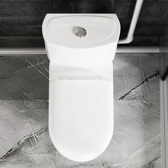 WinZo 750W Macerating Toilet with Upflush System for Basement Comfort 16.5 With Dual Flush Toilet Tank & Pump Three Connections For Sink,Bathtub,White (WZ5815-750)