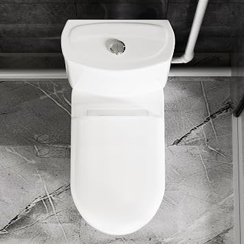 WinZo 750W Macerating Toilet with Upflush System for Basement Comfort 16.5 With Dual Flush Toilet Tank & Pump Three Connections For Sink,Bathtub,White (WZ5815-750)