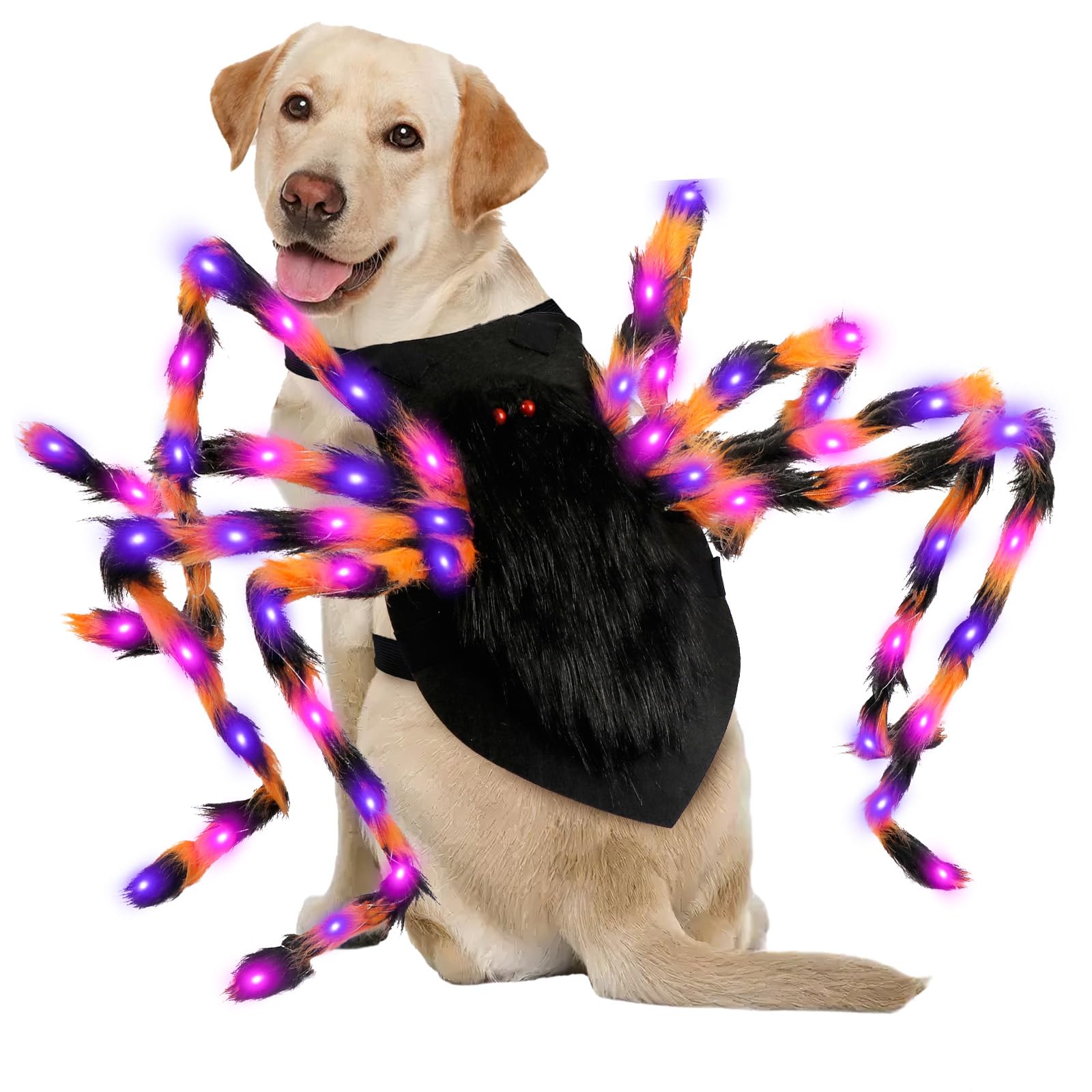Furry Dog Spider Costume with LEDs