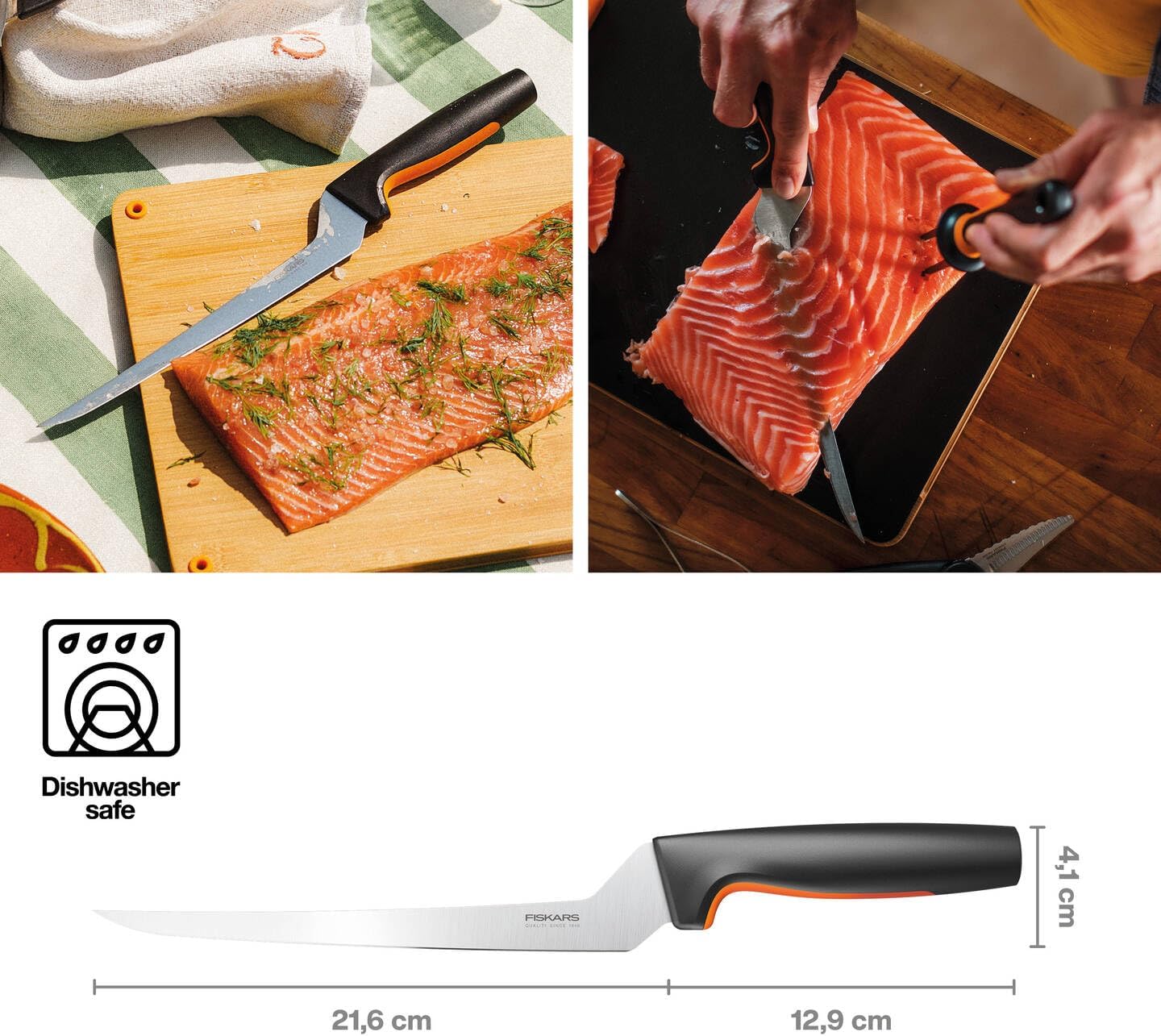 Fiskars Filler Blade, Functional Form, Total Length: 35 cm, Japanese Stainless Steel/Plastic, 1057540