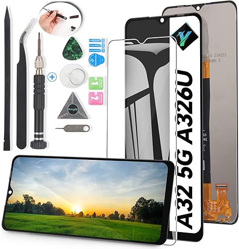 Pantalla para Samsung Galaxy A32 5G Reemplazo de pantalla para Samsung A32 5G A326U pantalla LCD táctil digitalizador Asamblea con kit
