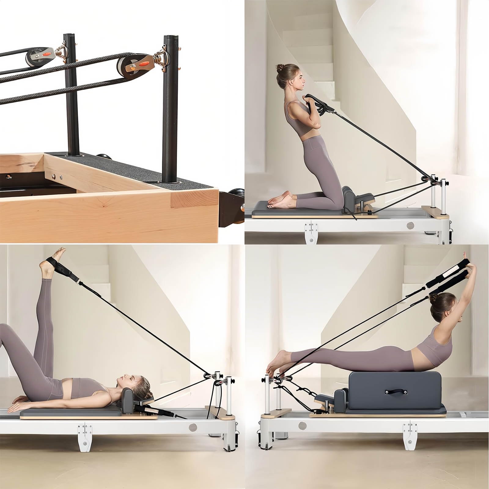 Pilates Reformer Seilzugsystem, Speed Shift Befestigungsset für Bodenübungen, Home & Studio Workout Equipment