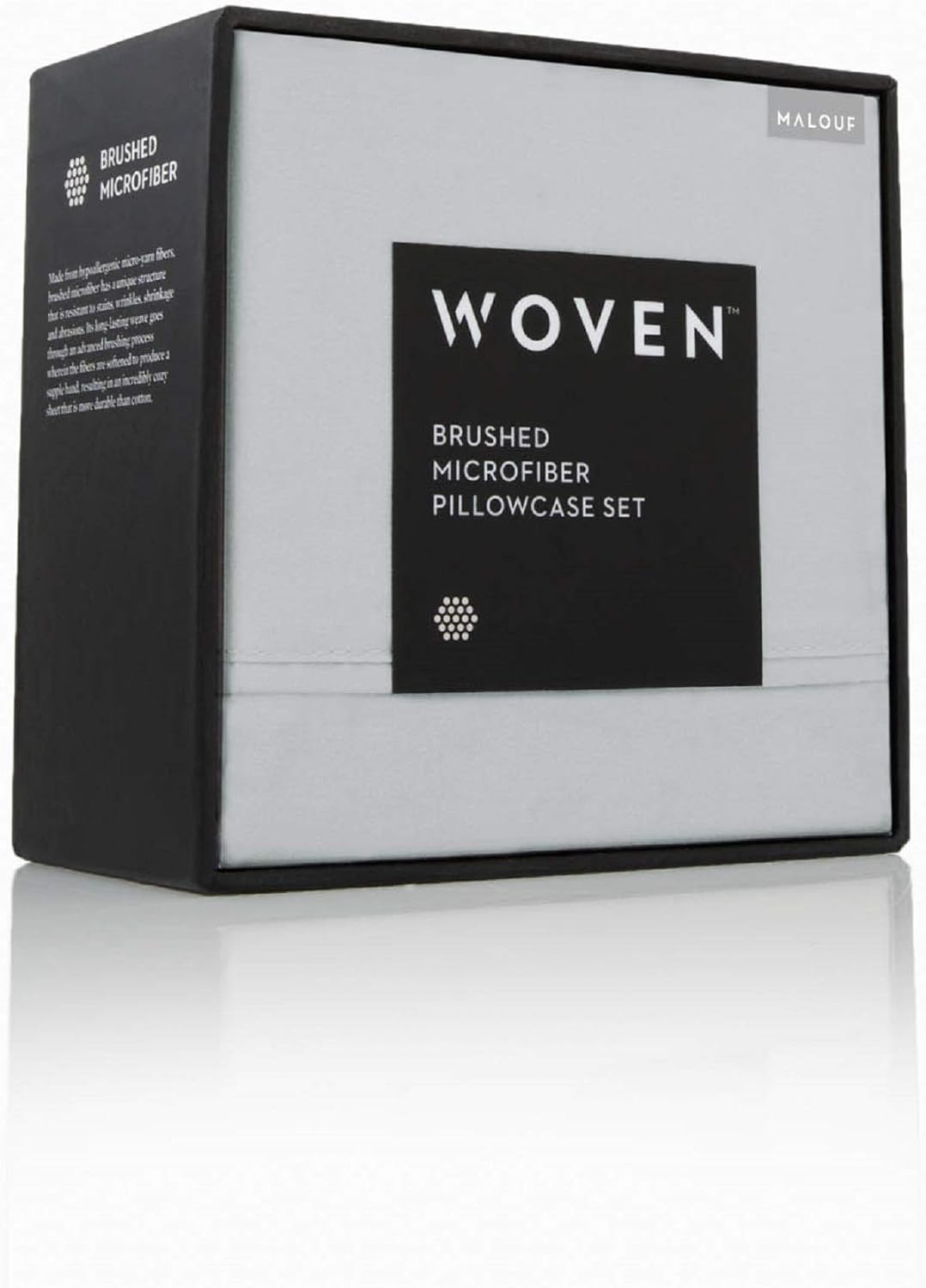 MALOUF Microfiber Pillowcase Set, Ash, Queen