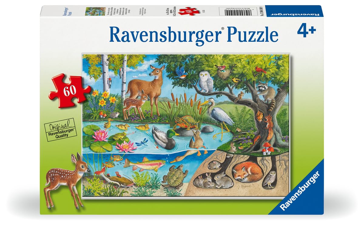 Ravensburger Animals Above and Below - 60 Piece Jigsaw Puzzle for Kids | Explore Nature's Layers | Promotes Problem Solving Skills | FSC-Certified Materials - Image 2