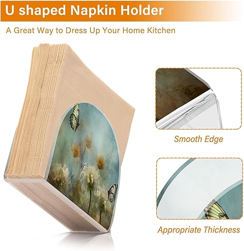 Miniatura 4 de Acrylic Napkin Holder - PaperTowel Holder in Clear - Modern Decorative Guest Napkin Holder for Home Kitchen Dining Party Tables Restaurant