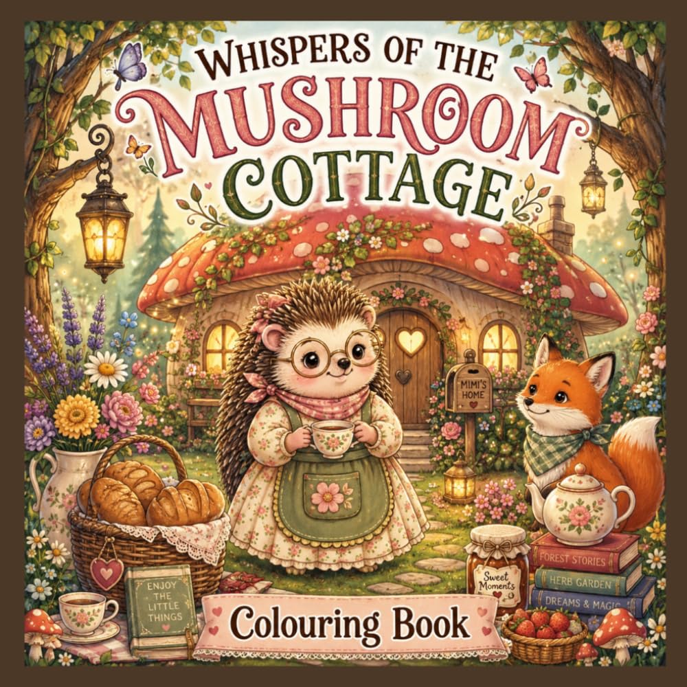 Whispers of the Mushroom Cottage: Colouring Book