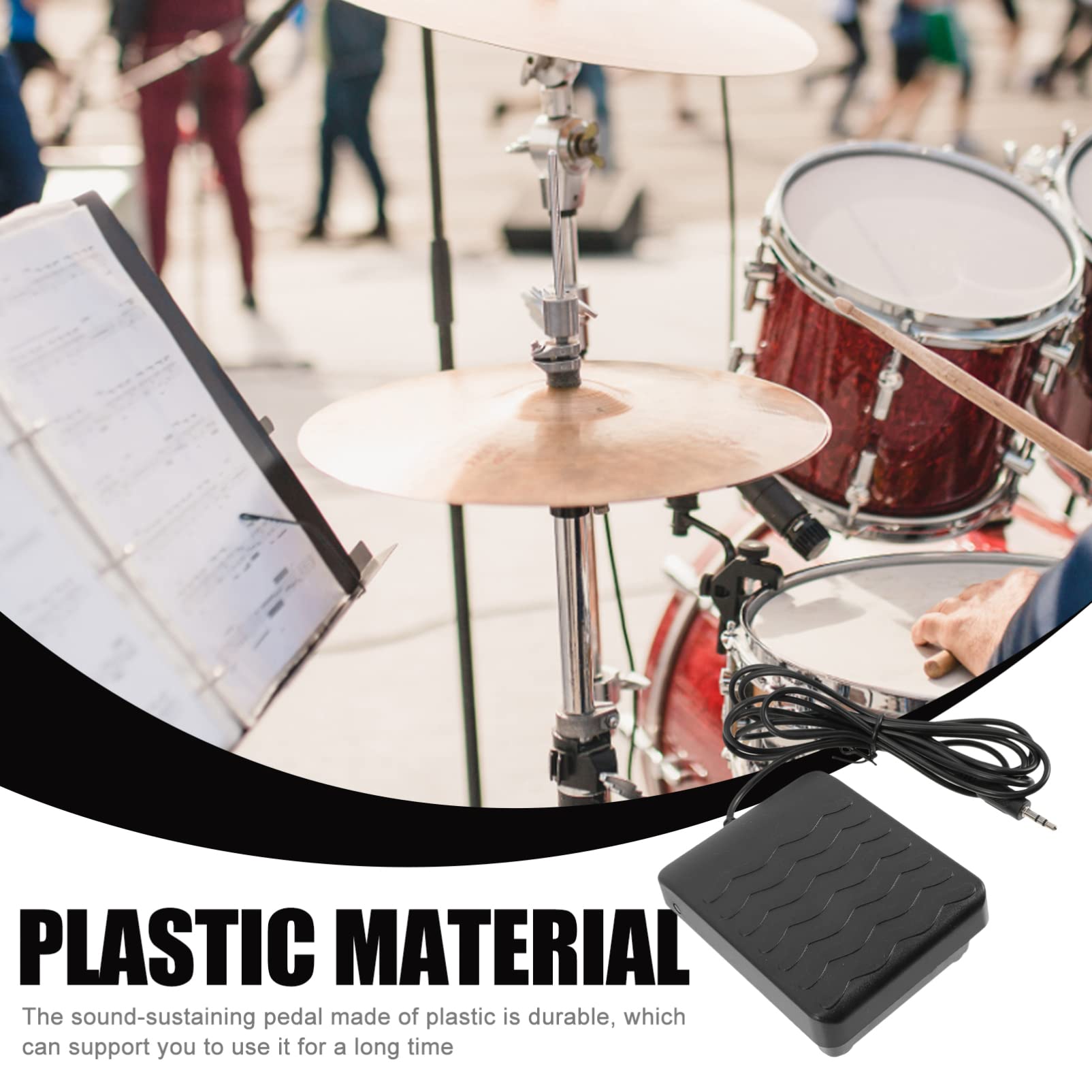Toyvian 5 szt. poszerzony gitarowy, wytrzymały sustain, przydatny nożny do pianina elektrycznego, amortyzatora z metalu, akcesoria do pianina elektrycznego, do pianina