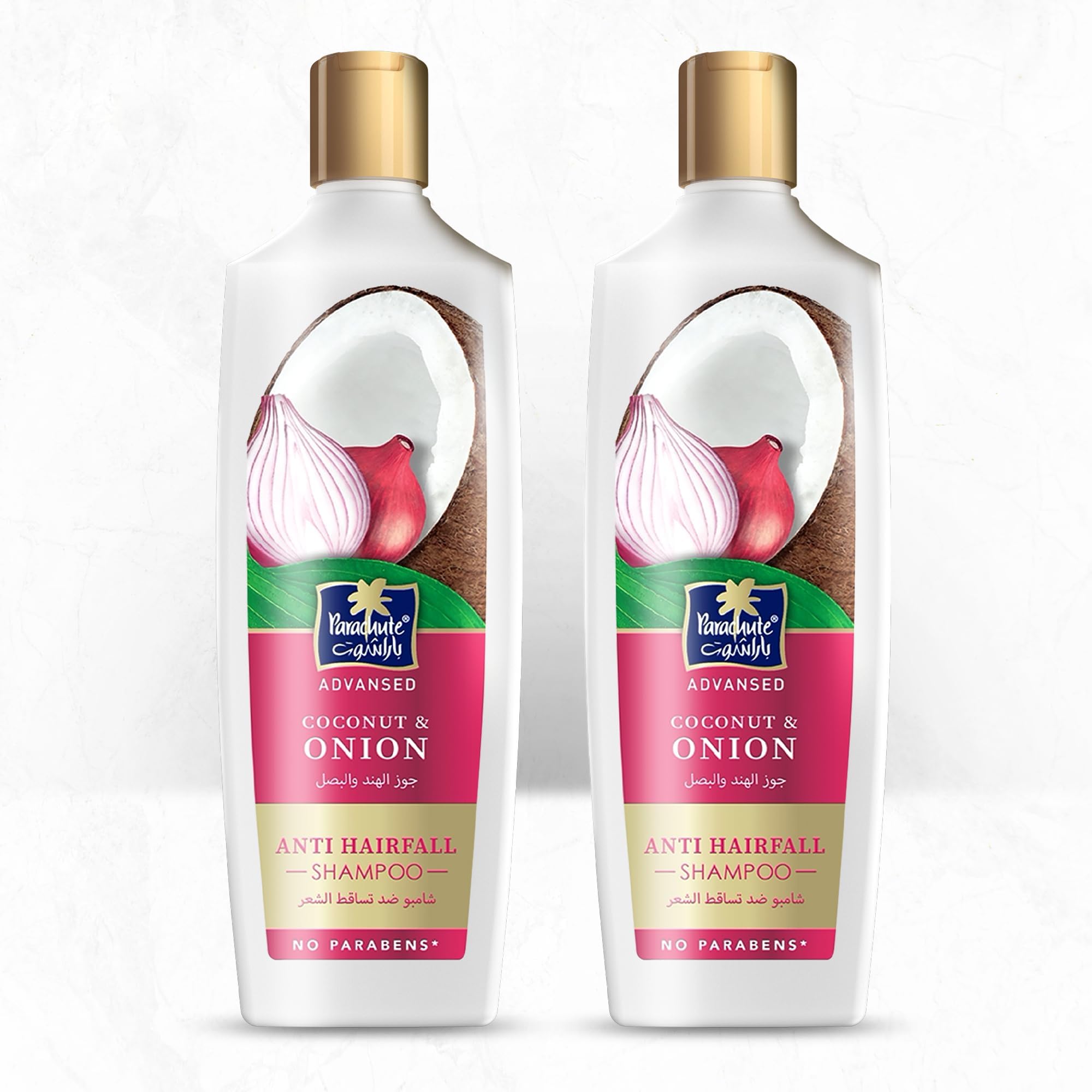 Advansed Anti-Hairfall Shampoo with Onion & Coconut, Strengthens Hair & Reduces Hairfall, Purifies Scalp, 0% Harmful Chemicals, 340ml (Pack of 2)