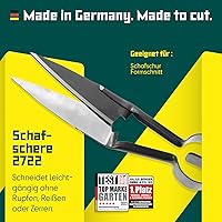 Vista 2 de BERGER Topiary & Sheep Shears 2722 - Cuchillas autoafilables de grado comercial, resorte de corazón, diseño ambidiestro, 6.1 pulgadas, borde