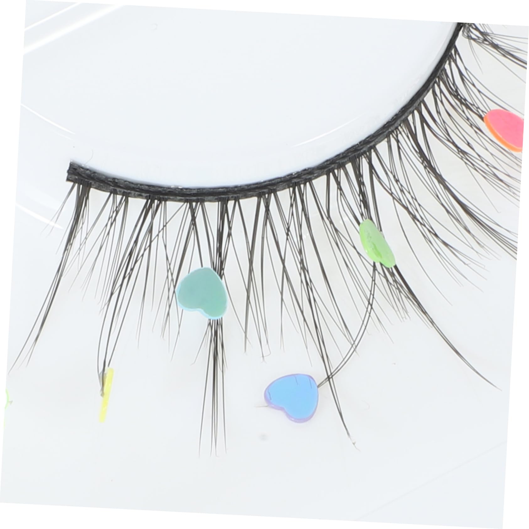 Beavorty 15paare Kreative Falsche Wimpern Mit Glitzer Und Herzform Kosmetische Wimpern Für Partys Hochzeiten Und Fotoshootings Leicht Und Einfach Zu Tragen