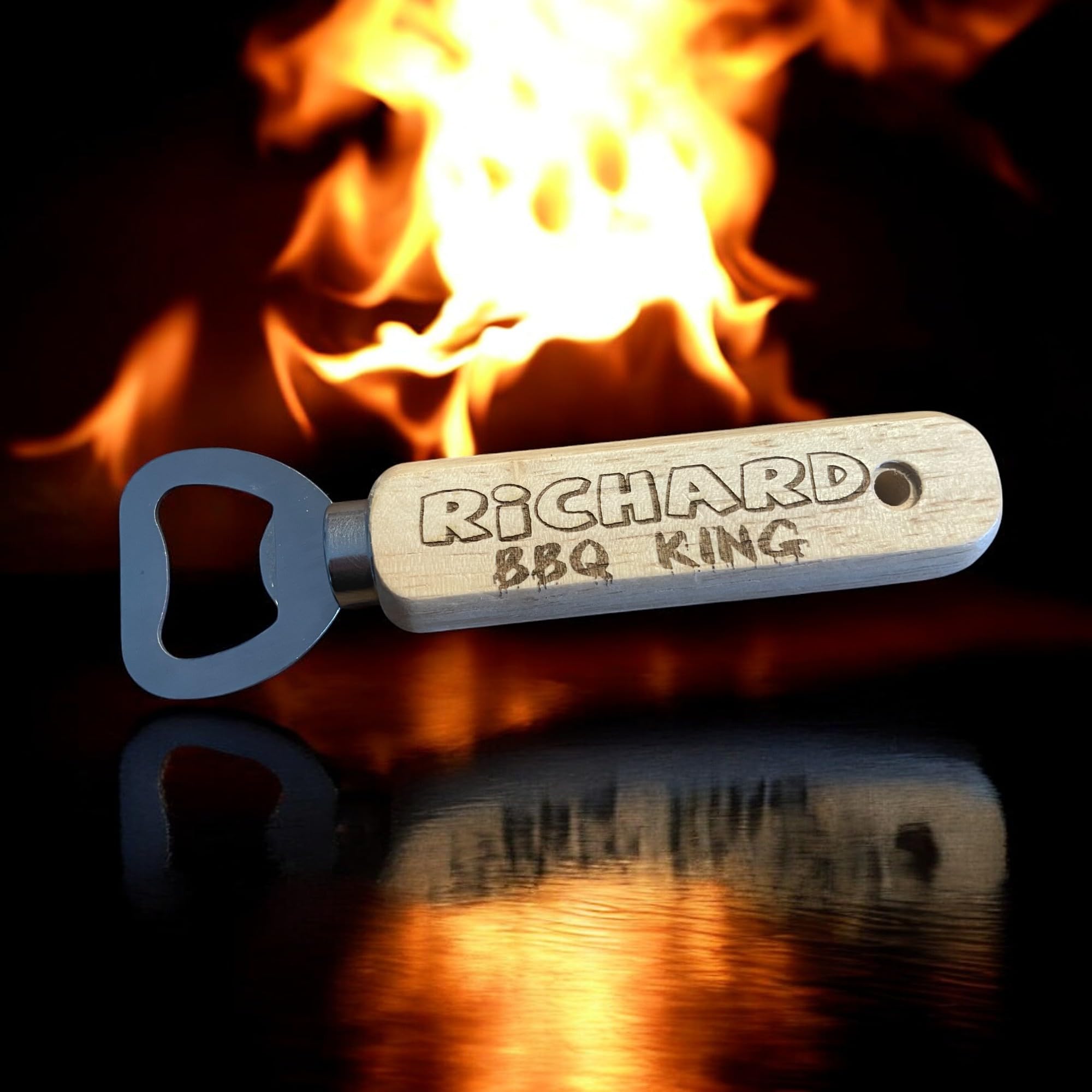 Personalised BBQ Bottle Opener – Engraved Grill Accessory