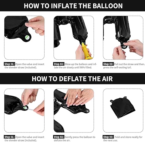 Miniatura 7 de Cartel de globos de feliz cumpleaños, globos de papel de aluminio de 16 pulgadas, globos de letras de feliz cumpleaños con globos de confeti rojo,