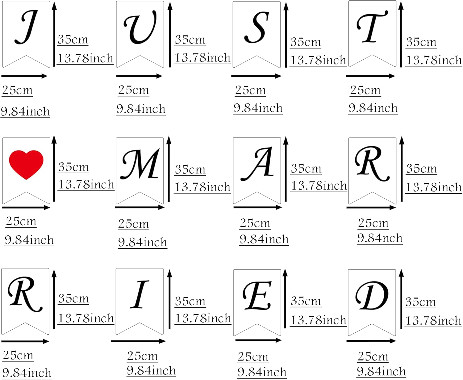 JUST MARRIED Yard Signs with Stakes,13.7x9.8 Inches Wedding Outdoor Lawn Signs,Patio Decorations, Garden Lawn Decorations for Anniversary