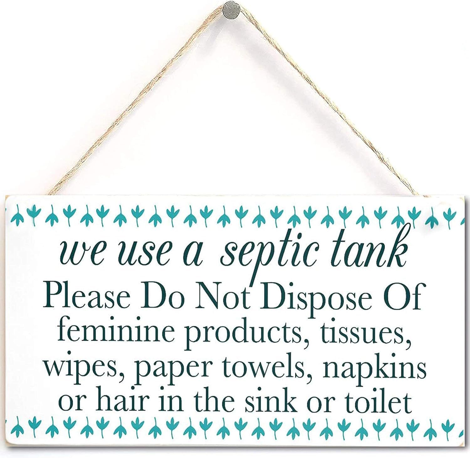 We Use A Septic Tank Please Do Not Dispose Of - Septic Tank Rules Door Sign For Bathroom Or Toilet Easy To Read 5x10 Inch