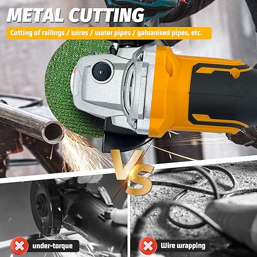 Miniatura 5 de Herramienta de amoladora para batería Dewalt de 20 V, motor eléctrico sin escobillas de 11000 RPM, amoladoras de 3 velocidades variables, amoladora