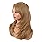 MapofBeauty 20 Inch/50 cm Long Layered With Bangs Straight Synthetic fiber Shoulder Length Hair for Daily Use or Party Wig (Ash Blonde)