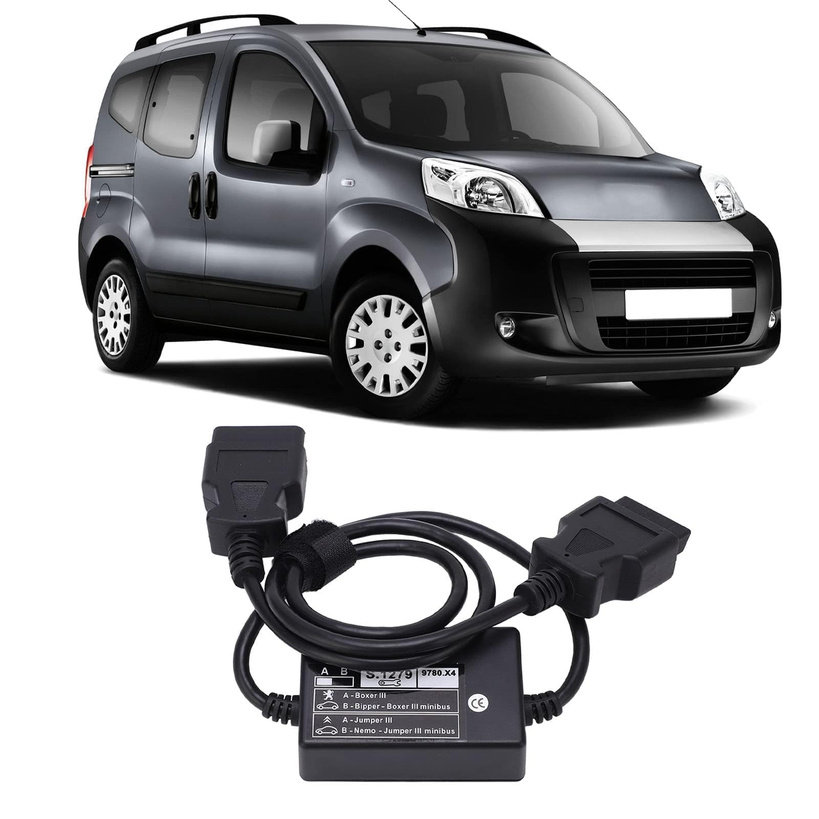 Cable de Diagnóstico OBD2, OBD2 Cable Adaptador de Diagnóstico Macho a Hembra S.1279 S1279 Reemplazo del Módulo para Peugeout