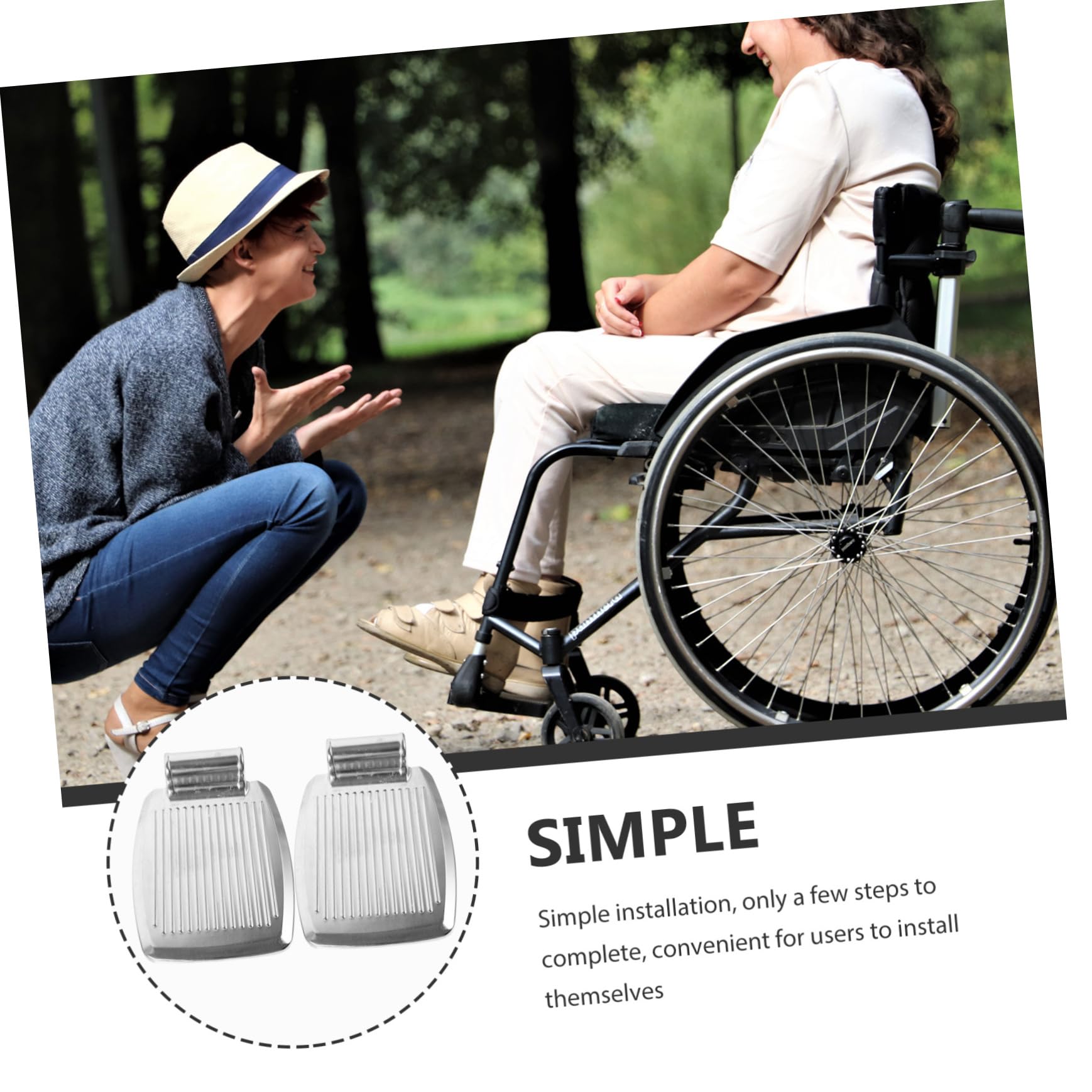 FOMIYES 5 Pares Pedal De Silla De Ruedas Reposapiés Elevable Para Silla De Ruedas Pedales Para Sillas De Ruedas Partes De Sillas De Ruedas Aleación De Aluminio Silver