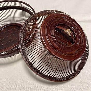 駿河 然林房の竹細工 菓子器 ¥16,500 現行品 Amazon.co.jp: 鈴型菓子器 駿河 竹千筋細工 然林房 竹細工 伝統