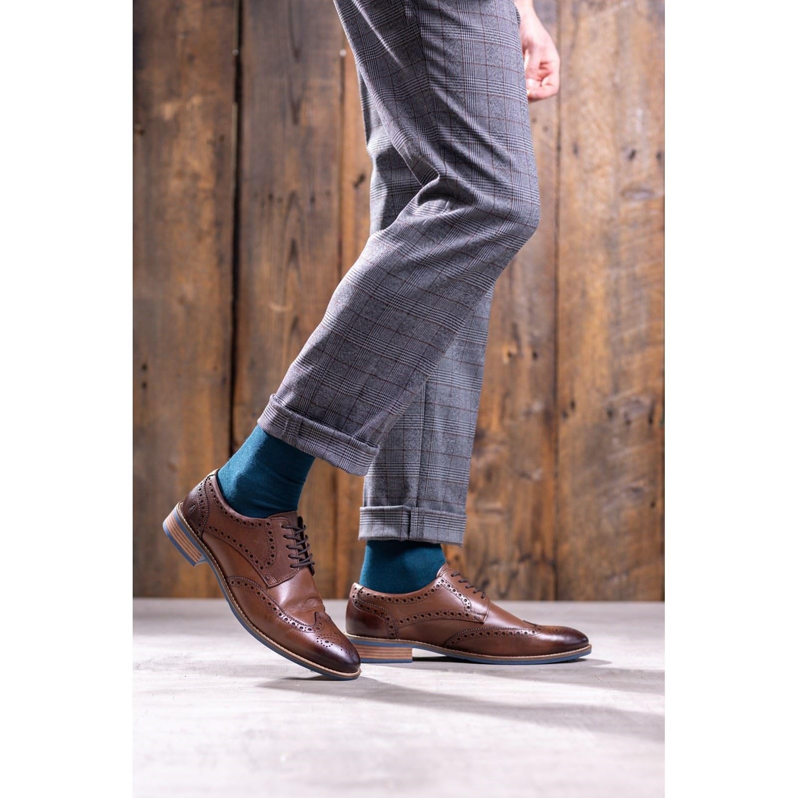 Hush Puppies Męskie buty Dustin Brogue, Choc, 44.5 EU