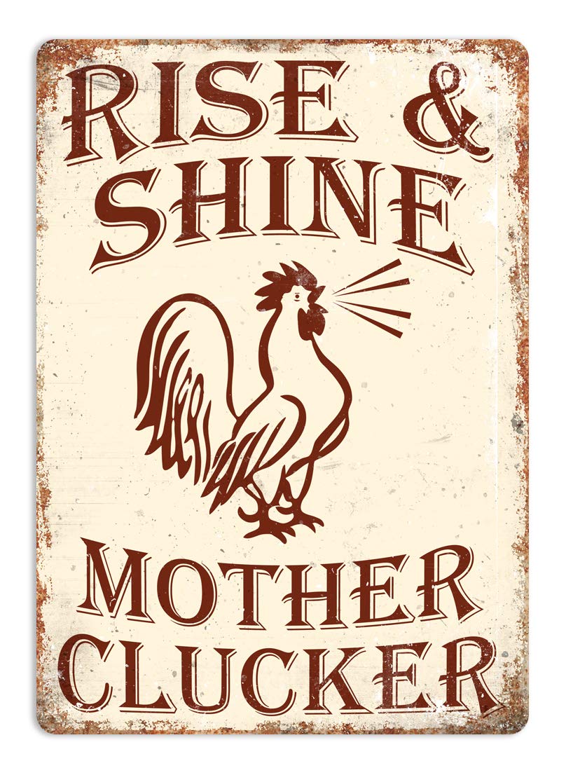 Rise and Shine Mother Cluckers - Small Sticky Pads | Printed Metal Wall Sign Plaque