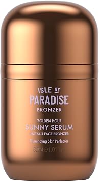 Isle of Paradise Sunny Serum Instant Face Bronzer, Golden Hour, 30 mL