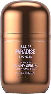 Isle of Paradise Sunny Serum Bronzing Serum – Instantly Illuminating Liquid Face Bronzer with Niacinamide, Buildable Wash-Off Formula for Versatile Wear – 1.01 fl oz
