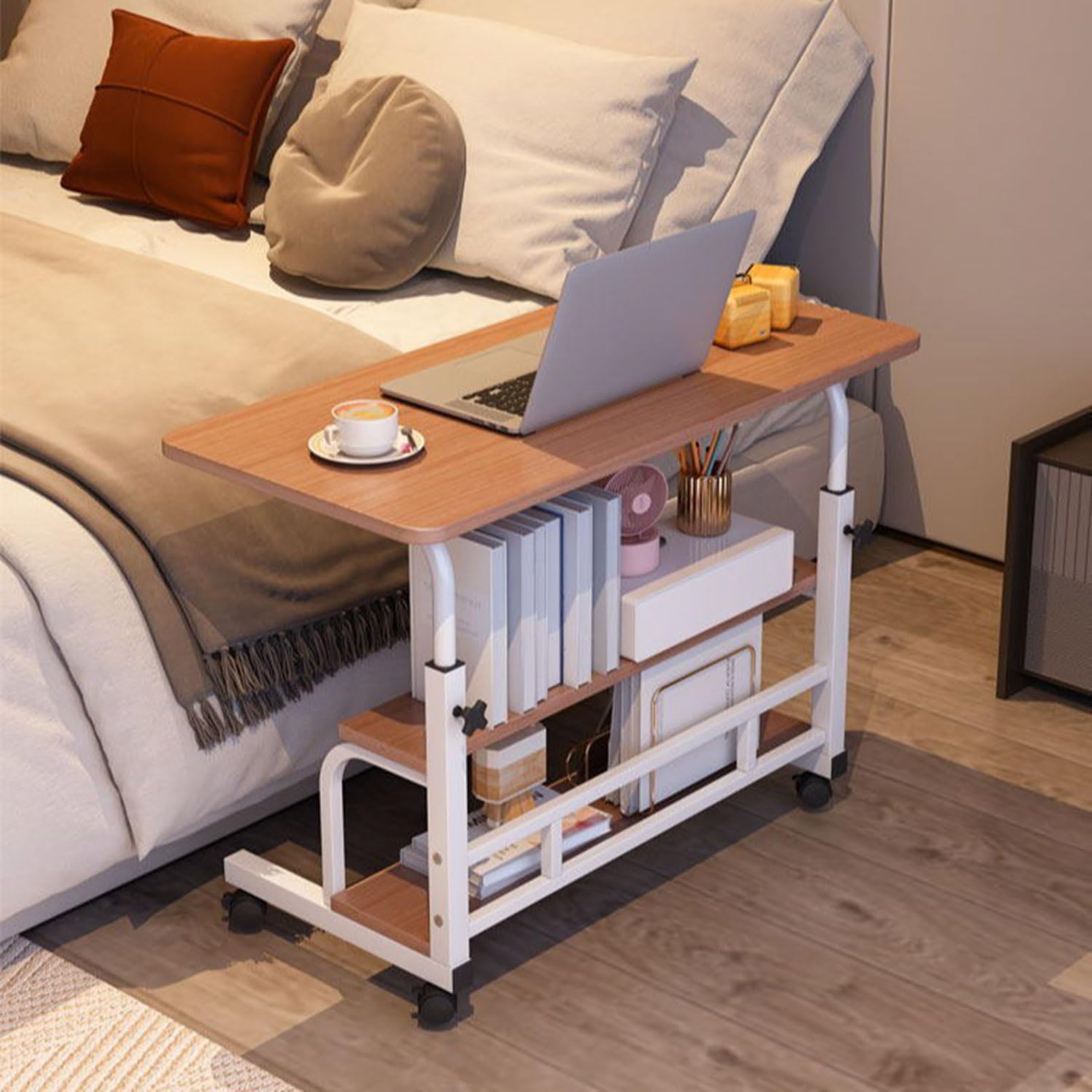 Genérico Mesa Sobrecama con Ruedas, Mesa sobre Silla Ajustable, Mesa Hospitalaria Multicapa Sobrecama con Ruedas, Mesa para Comer en la Cama, mesas auxiliares para Discapacitados