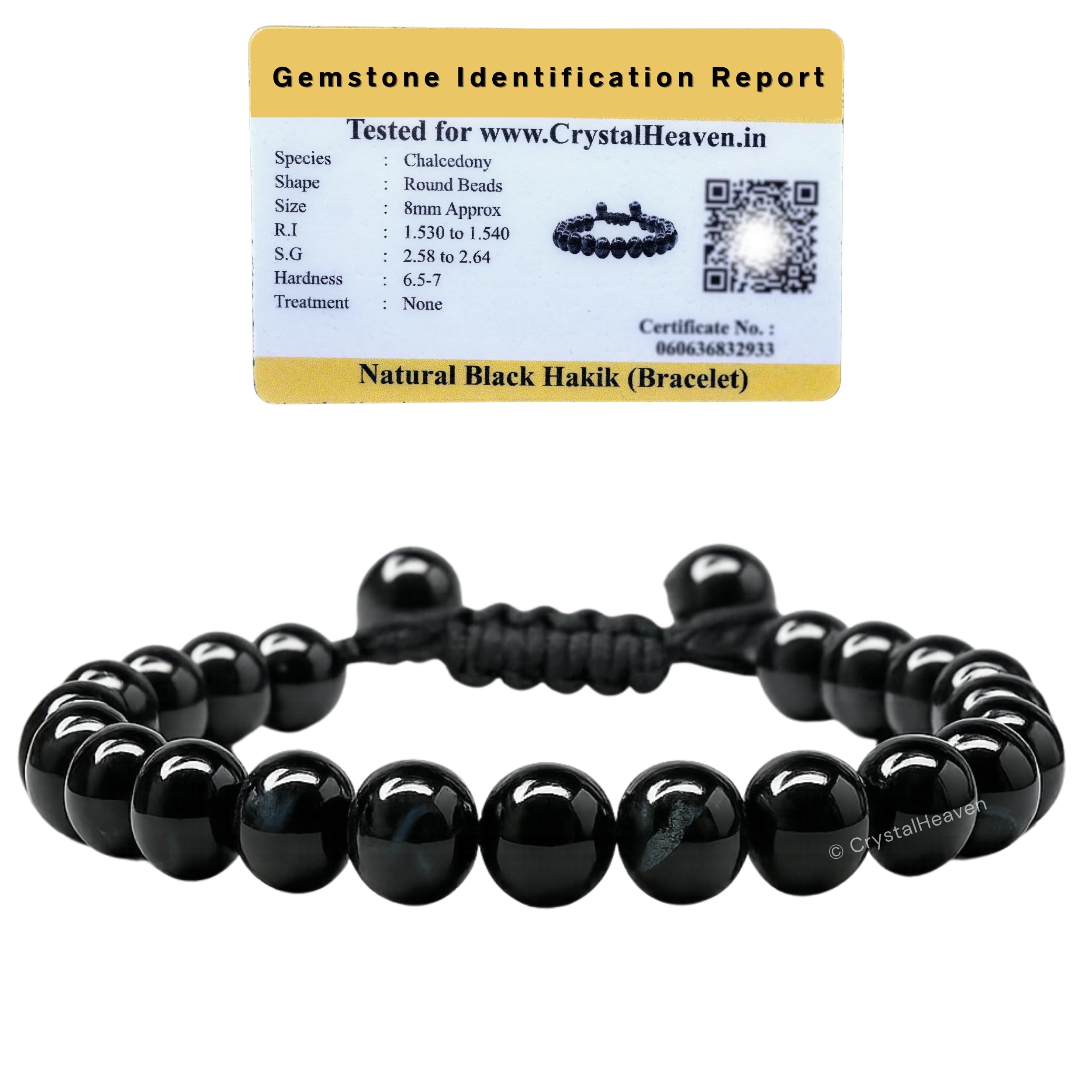 Crystal Heaven Certified Crystal Bracelet for Women Men with Healing Crystal and Reiki Stone - Original Authentic Gemstone Adjustable Beaded Bracelet for Money, Wealth Success & Positive Energy