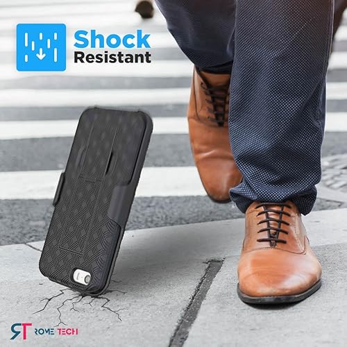 Miniatura 7 de Diseñada para iPhone SE 2016 (1 generación)  5  5s no para SE2020 Funda con clip para cinturón - Funda con función atril - Negro