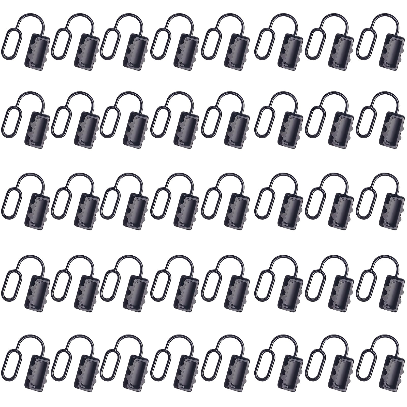 Zestaw 40 złączy przeciwpyłowych, wodoodporna gumowa osłona uszczelniająca do wtyczek i gniazd elektrycznych 50 A, 120 A, 175 A, 350 A, 350 A, czarne