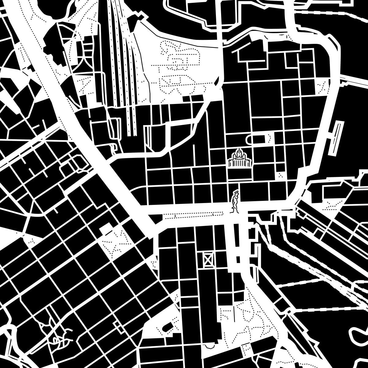 Paper Cut Map Helsink White 12x12 inches Paper Art, Helsinki, 30L x 30W cm - Image 4