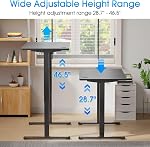 FDW Electric Standing Desk 40x24 Inch Height Adjustable Desk Large Space Office Computer Desk with Headphone Holder 2 Memory Function for Home Office,Black