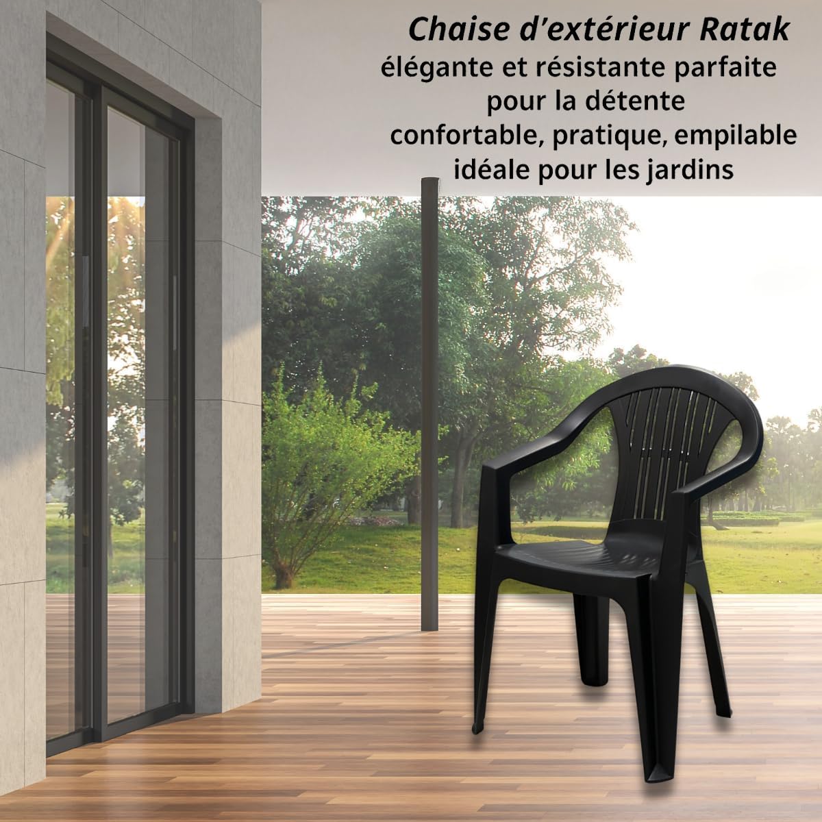 Chaises De Jardin Empilables Tomaino - 6 Pièces, Style Bois | Mobilier Extérieur Pratique