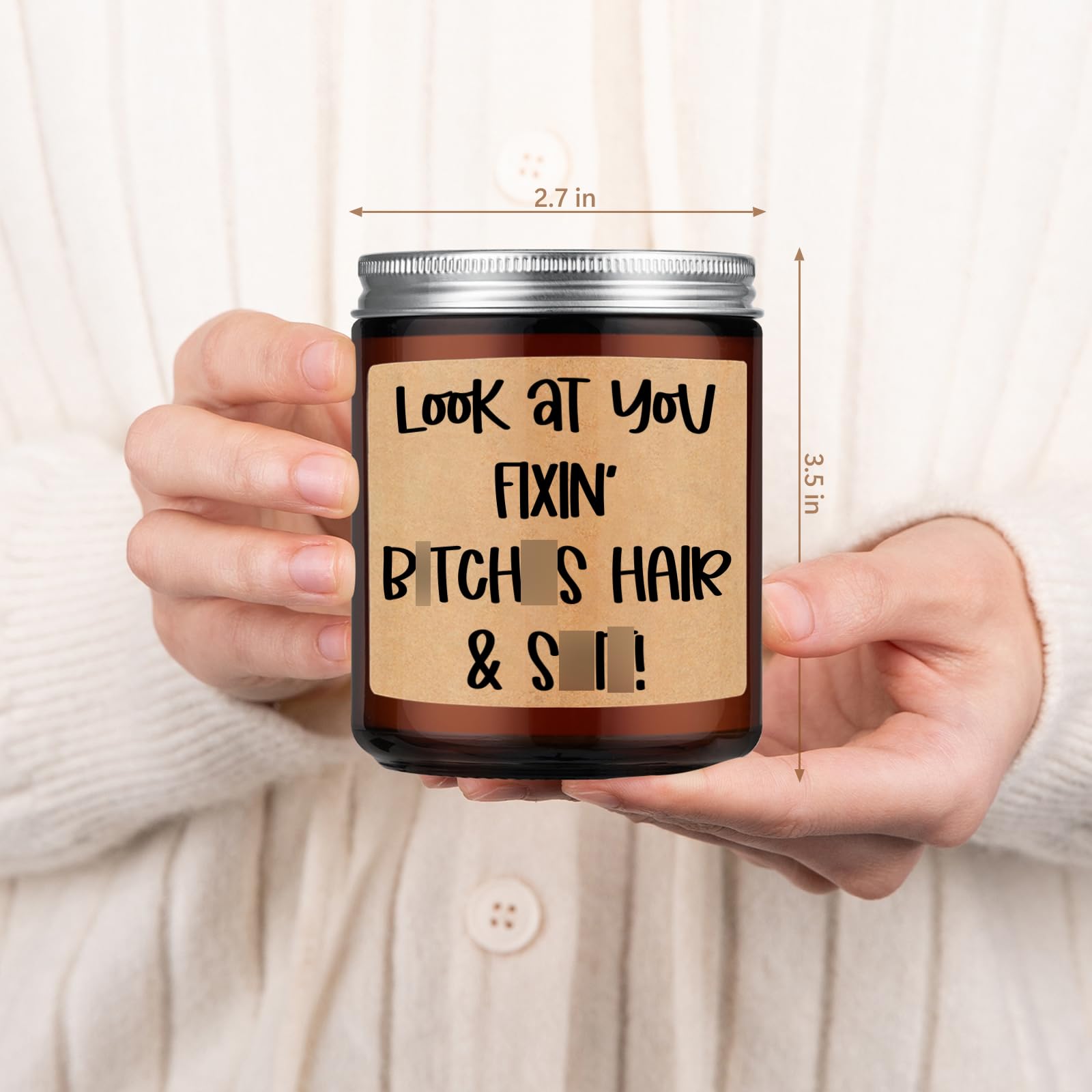LEADO Hairstylist Candle - Hairdresser Gifts, Hair Stylist Gifts for Women, Men - Hair Salon Decor, Cosmetology Student Graduation Ideas - Funny Fathers Day, Birthday Present for Hair Dresser, Barber