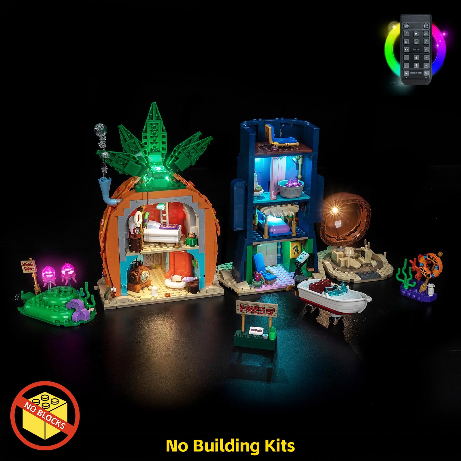 BrickBling Kit d'éclairage à télécommande compatible avec Lego 11386 Bikini