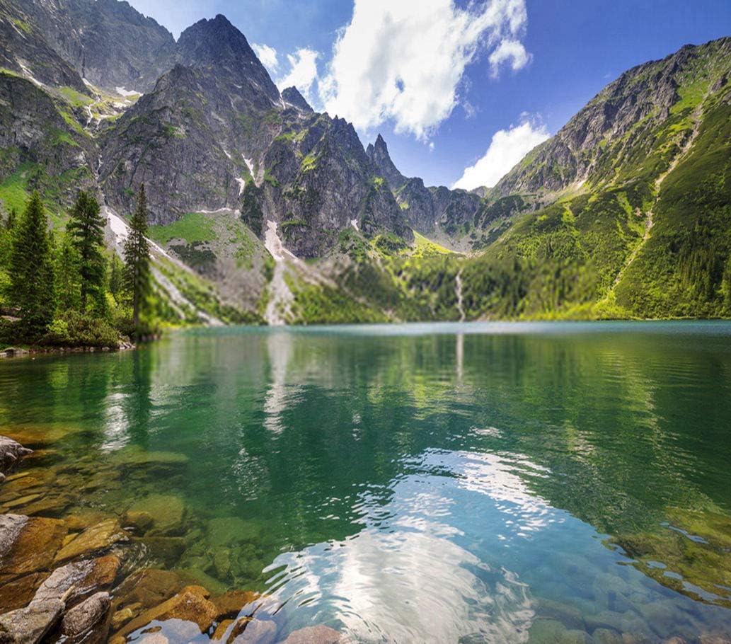 DIY 5D Diamond Painting Kit Scenery Tatra Mountains Lake Poland Tatry Mountain Morskie Oko 16" X 20" Adult Full Drill Rhinestone Cross Stitch Art Crafts for Home Decoration