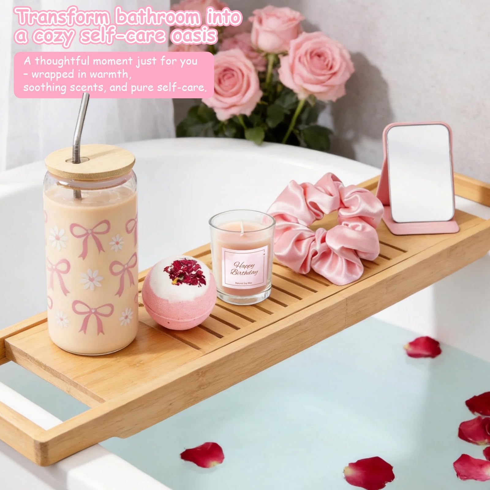 Geburtstagsgeschenk für Frauen Mädchen - Schönes Geschenkset Mädchen mit Geburtstagskerzen, Personalisierte Geschenke für Beste Freundin, Schwester, Teenager – Geschenkidee Frauen