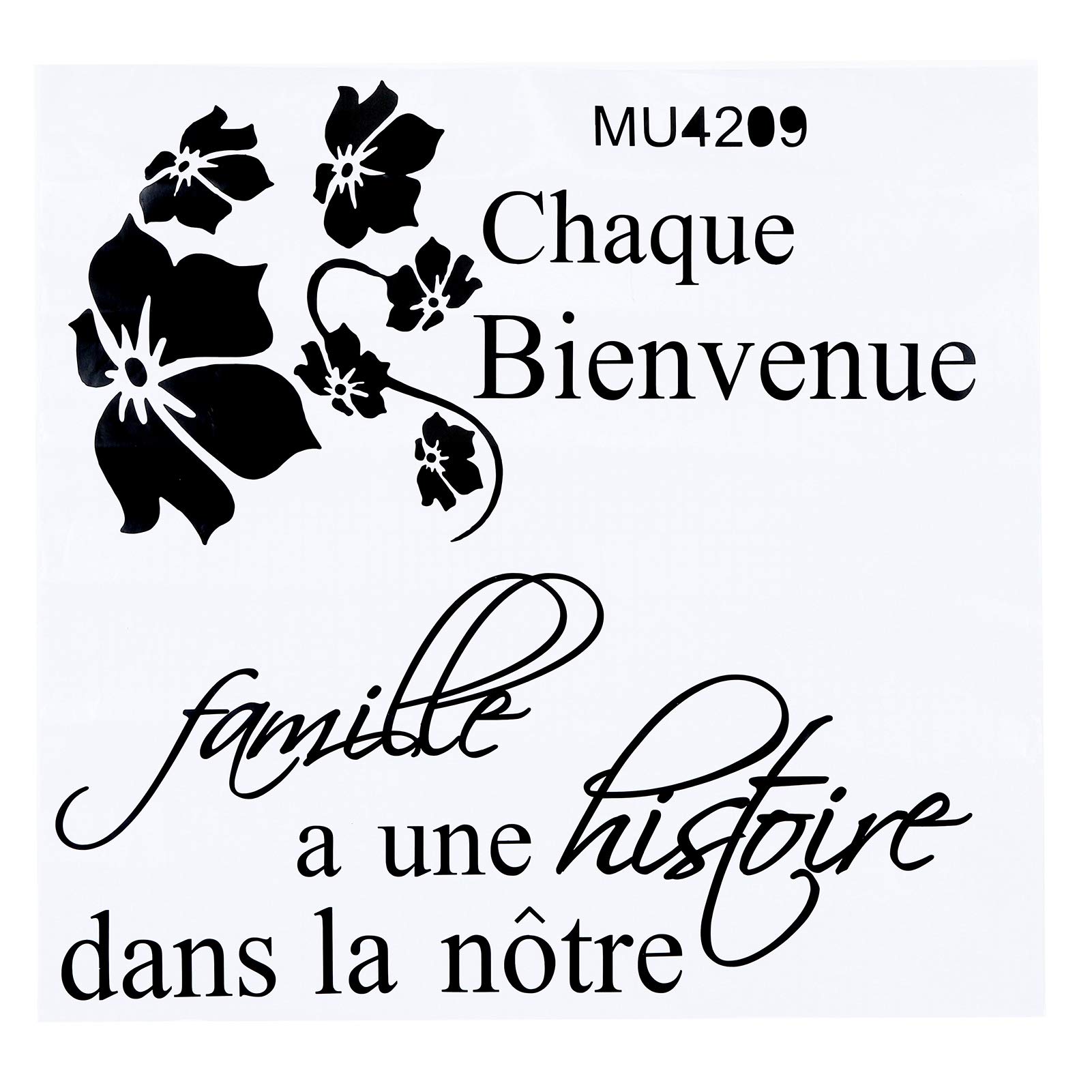 Sticker mural fleur déco murale amovible PVC salon