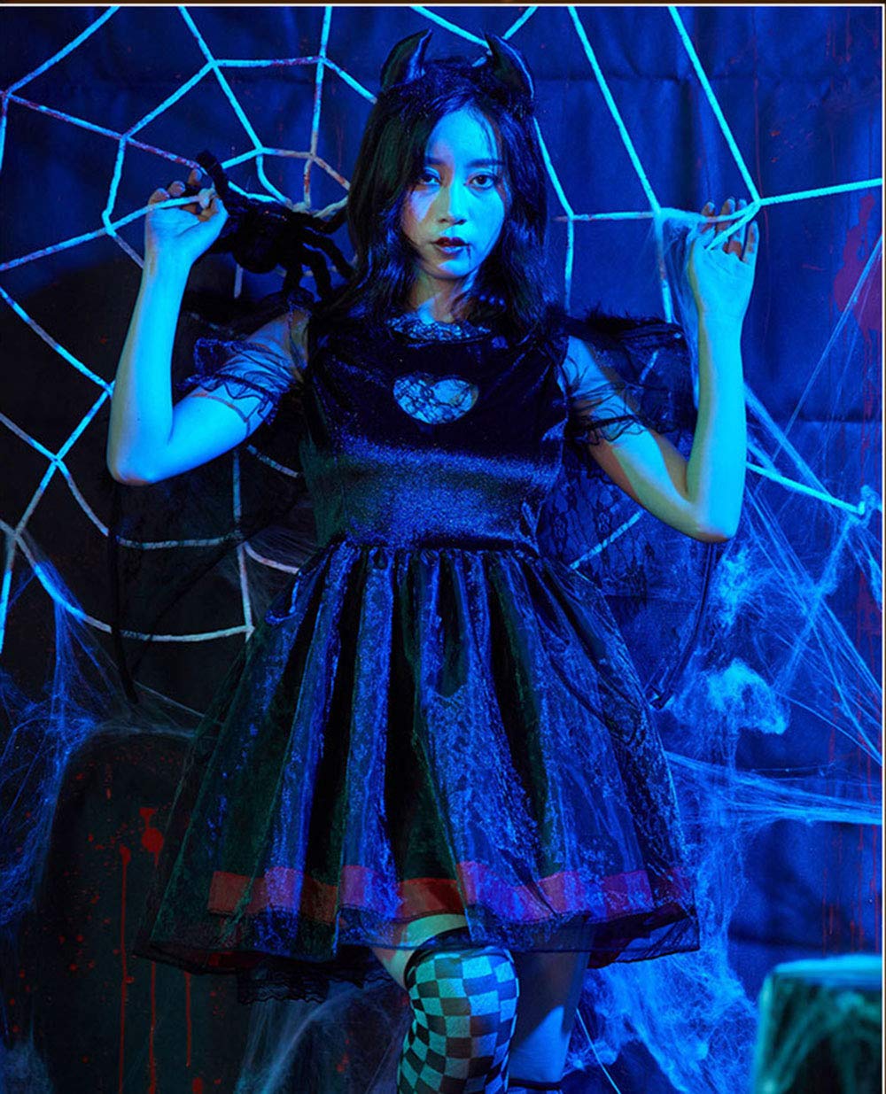 Amazon.co.jp: 悪魔と天使 ハロウィン コスプレ衣装 ゴスロリ ドレス