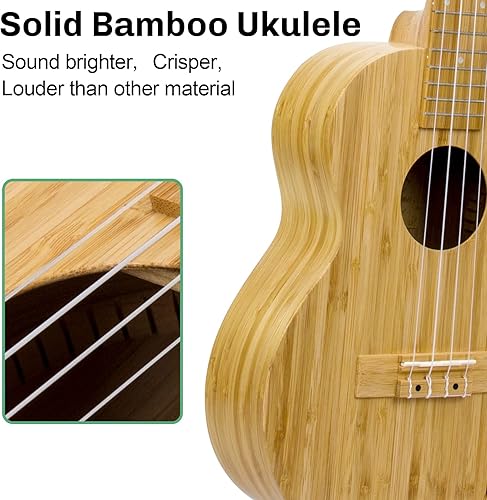 Vista 40 de Aklot - Ukelele de caoba maciza para principiantes, incluye cursos en línea y accesorios para ukelele acústico
