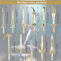 Vista 3 de 24-Piece Ancient Sword Shape Gel Ink Pens Set - Fun Novelty Pens in Black Ink, Plastic Material for School, Office, Writing, Birthday Party