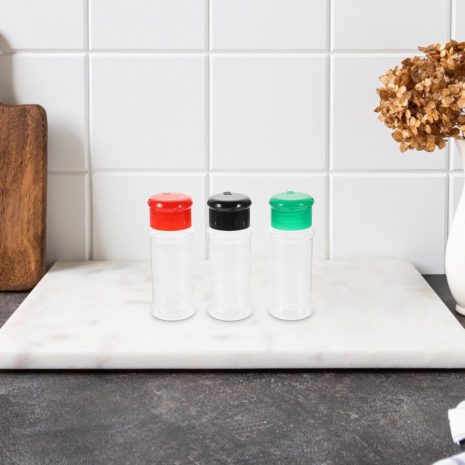 15 Piece Spice Storage Bottles 100ml ABS Refillable Pepper Shaker Set