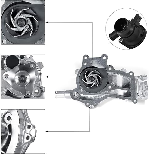 Miniatura 2 de Bomba de agua AULINK AW6662 con termostato 130-2140 Reemplazo OE para Buick Encore 2013-2020, Chevy Cruze 2011-2015, Cruze Limited 2016, Sonic