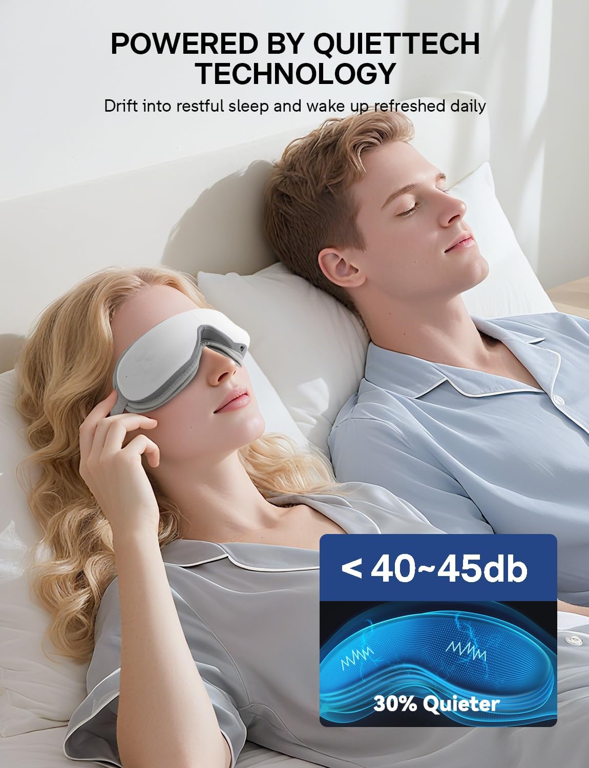 Eye Massager with Heat, Christmas Birthday Gifts for Mom Dad Her Him, Heated Eye Massager for Migraines with Compression and Bluetooth, Reduce Eyes Strain, Dark Circles and Improve Sleep - Image 7